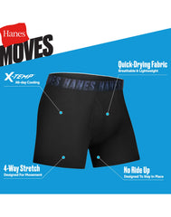 Hanes Moves Boys&rsquo; Performance Stretch Boxer Brief Underwear, Assorted Solids/Prints, 5-Pack