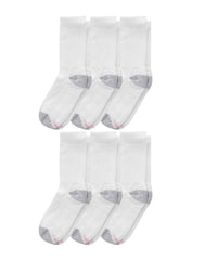 Hanes Women's Crew Socks, Moisture-Wicking, Extended Sizes 8-12, 6-Pairs