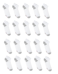 Hanes Men&rsquo;s Cushioned Ankle Socks Pack, 20 Pairs, Moisture Wicking