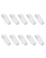 Hanes Women's No Show Socks, Cushioned, Extended Sizes, 10-Pairs