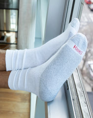 Hanes Double Tough Men's Crew Socks, Comfort Top, Shoe Sizes 12-14, 6-Pairs
