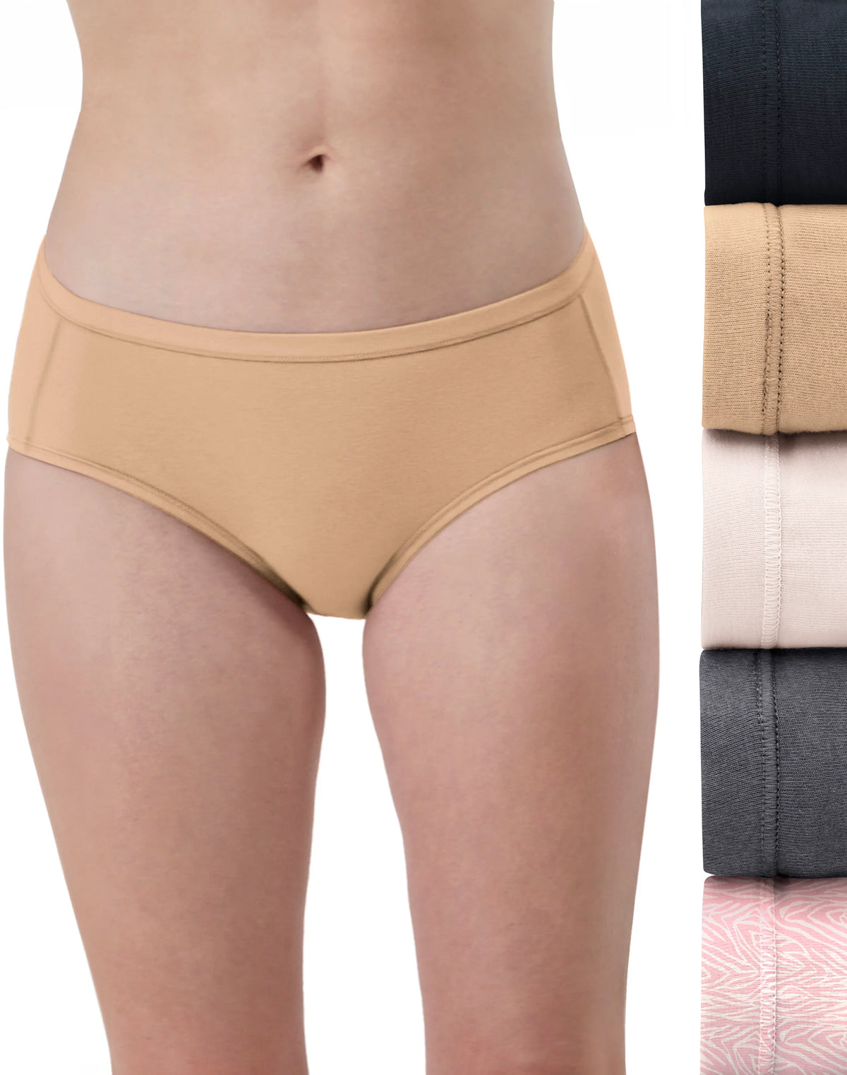 Hanes Ultimate ComfortSoft Women&rsquo;s Hipster Underwear, 5-Pack