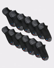 Hanes X-Temp Men's Lightweight No Show Socks, Shoe Sizes 6-12, 12-Pairs