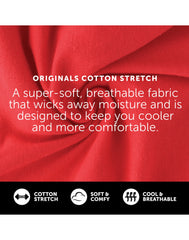 Hanes Originals Men&rsquo;s Stretch Cotton Boxer Brief Underwear, Moisture-Wicking