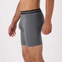 Hanes Perfect Flex Men's Boxer Brief Underwear, Lightweight &amp; Breathable, Grey, 1-Pack