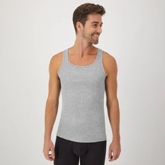 Hanes Men's Cotton Tank Top Undershirt, Black/Grey, 6-Pack