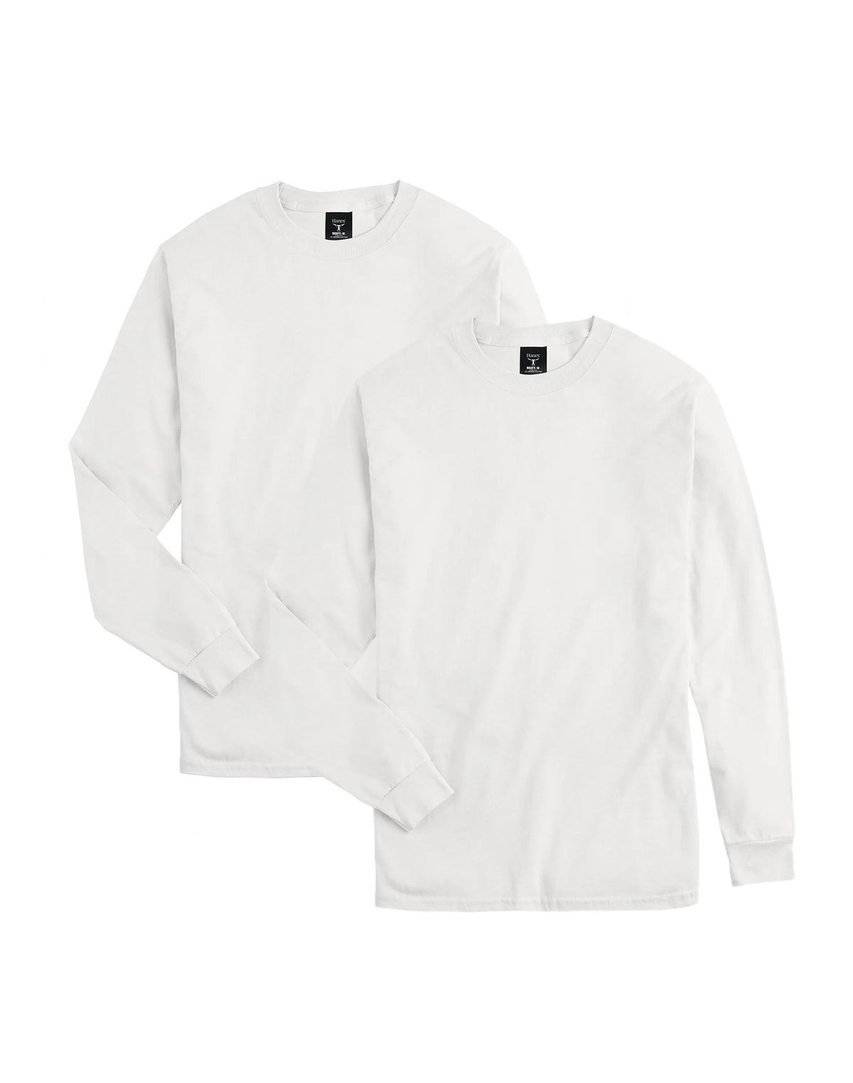 Hanes Beefy-T Unisex Long-Sleeve T-Shirt, Value 2-Pack