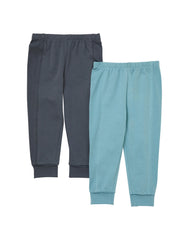 Hanes Pure Comfort Baby French Terry Joggers, Organic Cotton, Boys &amp; Girls, 2-Pack