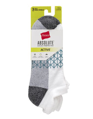 Hanes Absolute Active Men&rsquo;s Cushioned Heel Shield Socks, Shoe Sizes 6-12, 3-Pairs