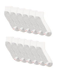 Hanes Double Tough Men's Ankle Socks, Shoe Sizes 6-12, 12-Pairs