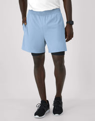 Hanes Moves Men's 2-in-1 Gym Shorts, 5" Inseam